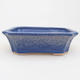 Keramische Bonsai-Schale 13 x 10,5 x 4 cm, Farbe blau - 1/4