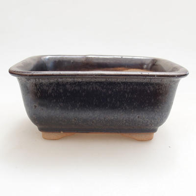 Keramische Bonsai-Schale 13 x 10 x 5,5 cm, schwarze Farbe - 1