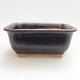 Keramische Bonsai-Schale 13 x 10 x 5,5 cm, schwarze Farbe - 1/4
