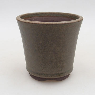 Keramische Bonsai-Schale 9,5 x 9,5 x 9 cm, Farbe grün - 1