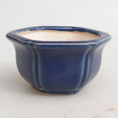 Bonsaischale aus Keramik 8 x 8 x 4,5 cm, Farbe blau - 1