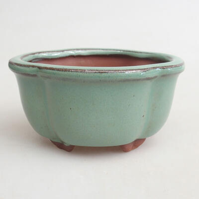 Bonsaischale aus Keramik 9,5 x 8 x 5 cm, Farbe grün - 1