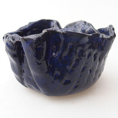 Keramikschale 8 x 8 x 5 cm, Farbe blau - 1