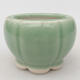 Keramik-Bonsaischale 7 x 7 x 5 cm, Farbe grün - 1/3