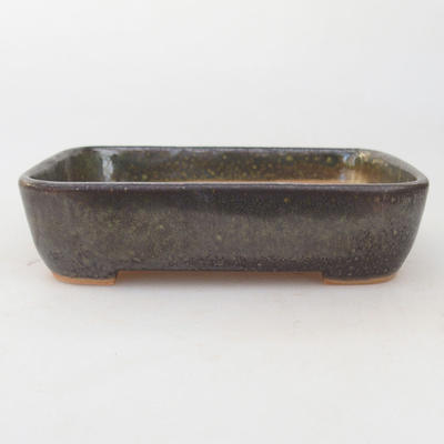 Keramische Bonsai-Schale 13 x 9,5 x 3,5 cm, graugrüne Farbe - 1