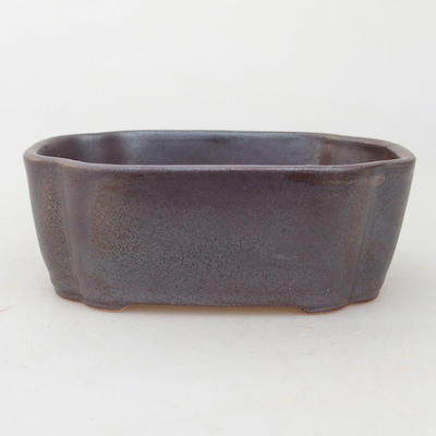 Keramische Bonsai-Schale 12,5 x 10 x 4,5 cm, Farbe braun - 1