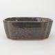 Keramische Bonsai-Schale 12,5 x 10 x 4,5 cm, graugrüne Farbe - 1/4