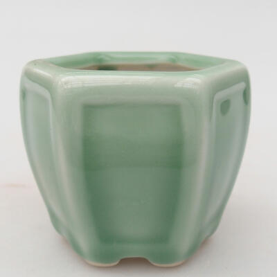 Keramik-Bonsaischale 7 x 6 x 5,5 cm, Farbe grün - 1