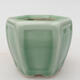 Keramik-Bonsaischale 7 x 6 x 5,5 cm, Farbe grün - 1/3