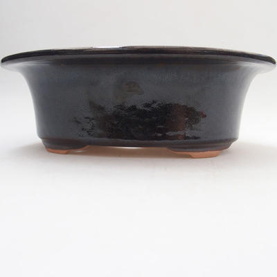 Keramische Bonsai-Schale 19 x 15 x 6 cm, Farbe schwarz - 1