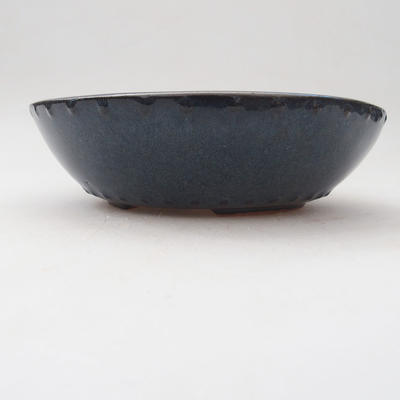 Keramische Bonsai-Schale 17,5 x 17,5 x 5,5 cm, Farbe blau - 1