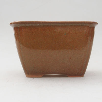 Keramische Bonsai-Schale 8,5 x 8,5 x 5 cm, braune Farbe - 1