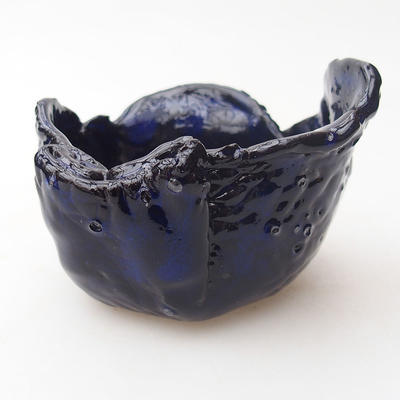 Keramikschale 7,5 x 7,5 x 6 cm, Farbe blau - 1