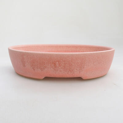 Bonsaischale aus Keramik 16,5 x 13,5 x 4 cm, Farbe Rosa - 1
