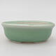 Keramik-Bonsaischale 9 x 6,5 x 3 cm, Farbe grün - 1/3