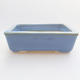 Keramische Bonsai-Schale 10,5 x 8,5 x 3 cm, Farbe blau - 1/4