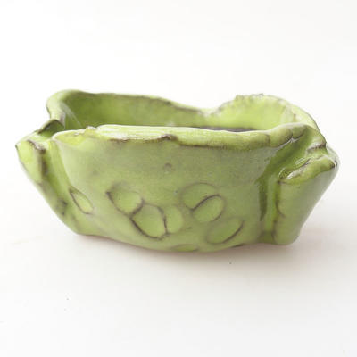 Keramikschale 7 x 7 x 4,5 cm, Farbe grün - 1