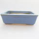 Keramische Bonsai-Schale 10,5 x 8,5 x 3 cm, Farbe blau - 1/4