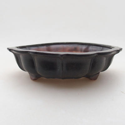 Keramische Bonsai-Schale 17 x 17 x 4,5 cm, graue Farbe - 1