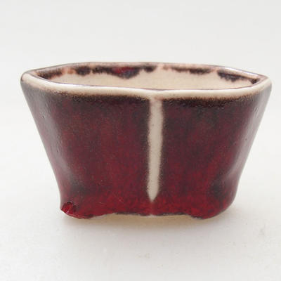 Mini Bonsai Schüssel 4,5 x 3 x 2 cm, Farbe rot - 1