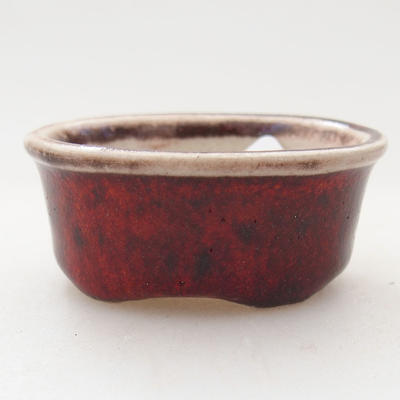 Mini Bonsai Schüssel 4,5 x 3,5 x 2 cm, Farbe rot - 1