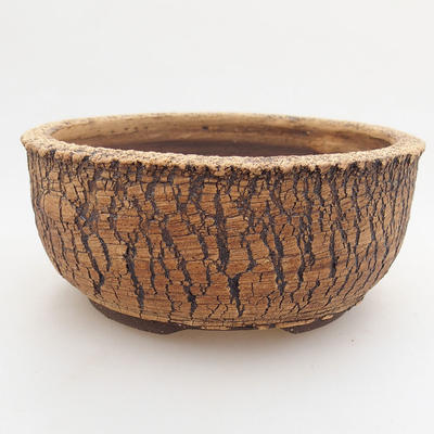Keramik Bonsai Schüssel 13 x 13 x 5,5 cm, Farbe rissig - 1