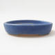 Keramische Bonsai-Schale 11 x 9 x 2,5 cm, Farbe blau - 1/4