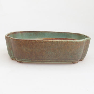 Keramische Bonsai-Schale 17,5 x 13 x 4,5 cm, Farbe grün - 1