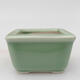 Keramik-Bonsaischale 6 x 6 x 3,5 cm, Farbe grün - 1/3