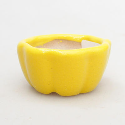 Mini Bonsai Schüssel 3,5 x 3,5 x 2 cm, gelbe Farbe - 1