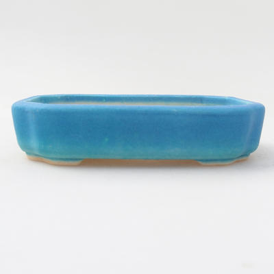 Keramik Bonsaischale 13 x 9 x 2,5 cm, Farbe blau - 1