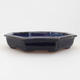 Keramische Bonsai-Schale 11 x 11 x 2 cm, Farbe blau - 1/4