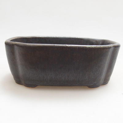 Keramik Bonsai Schüssel 12 x 9,5 x 4 cm, Metallfarbe - 1