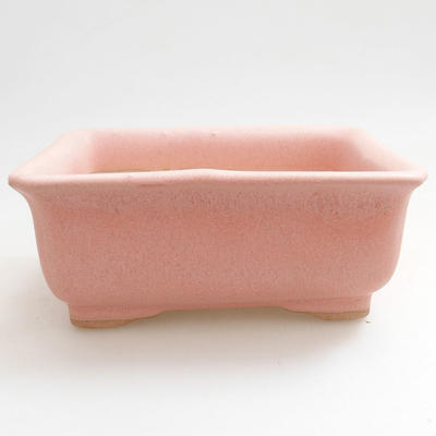 Keramik Bonsai Schüssel 12 x 10 x 4,5 cm, Farbe rosa - 1