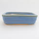 Keramische Bonsai-Schale 11 x 8 x 3 cm, Farbe blau - 1/4
