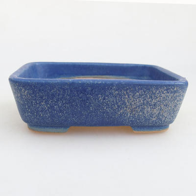 Keramische Bonsai-Schale 12 x 9,5 x 3,5 cm, Farbe blau - 1