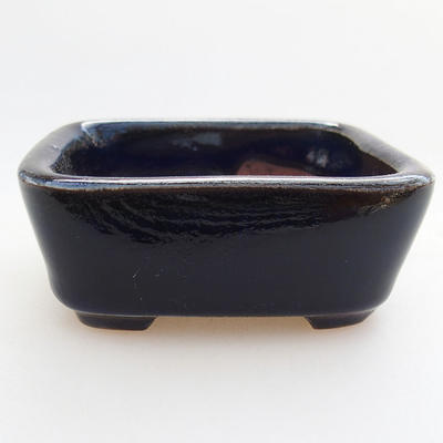 Keramische Bonsai-Schale 7,5 x 7 x 3 cm, Farbe blau - 1