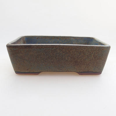 Keramische Bonsai-Schale 11,5 x 8,5 x 4 cm, Farbe blaugrau - 1