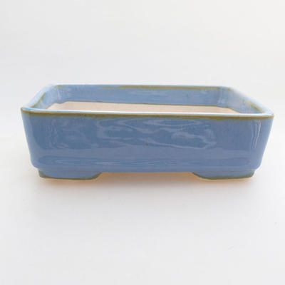 Keramische Bonsai-Schale 12,5 x 10 x 3,5 cm, Farbe blau - 1