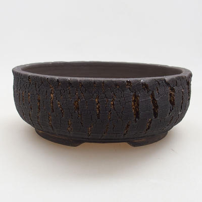 Keramische Bonsai-Schale 19,5 x 19,5 x 7 cm, Farbe rissig - 1