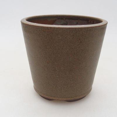 Keramische Bonsai-Schale 10 x 10 x 9,5 cm, Farbe braun - 1