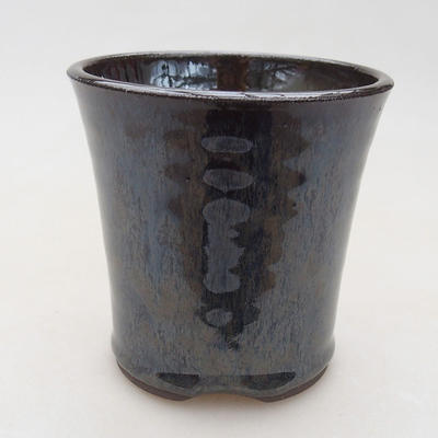 Keramische Bonsai-Schale 9 x 9 x 9 cm, Farbe braun - 1