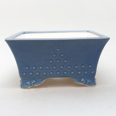 Bonsaischale aus Keramik 19 x 19 x 10 cm, Farbe blau - 1