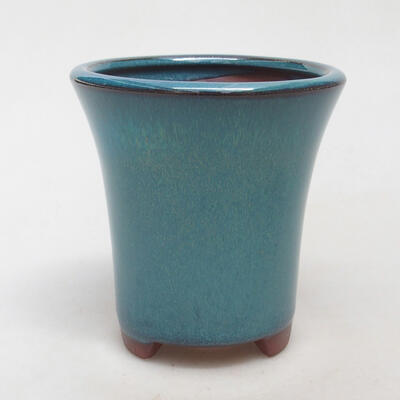 Bonsaischale aus Keramik 9 x 9 x 9,5 cm, Farbe blau - 1