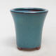 Bonsaischale aus Keramik 9 x 9 x 9,5 cm, Farbe blau - 1/3