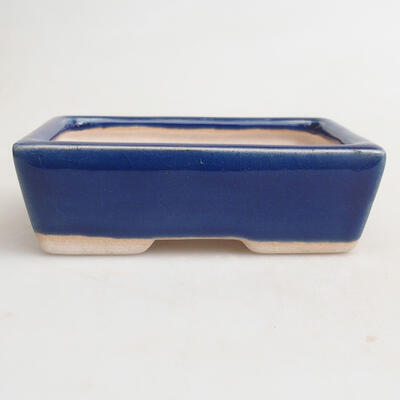 Bonsaischale aus Keramik 9 x 7 x 3 cm, Farbe blau - 1