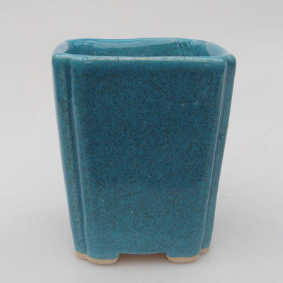Bonsaischale aus Keramik 7 x 7 x 9 cm, Farbe blau - 1
