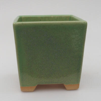 Bonsaischale aus Keramik 9 x 9 x 8,5 cm, Farbe grün - 1