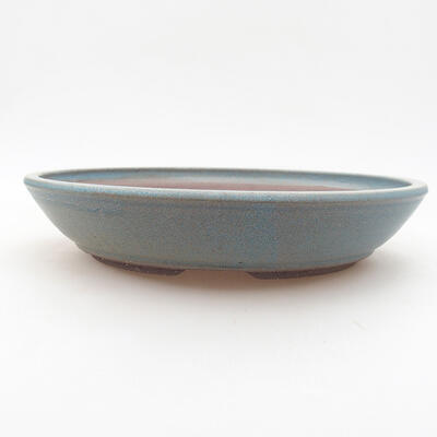 Keramische Bonsai-Schale 24 x 24 x 4,5 cm, Farbe blau - 1