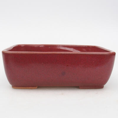 Keramik-Bonsaischale 16 x 11 x 5,5 cm, Weinfarbe - 1